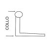 113/10 cerniera per mobile zancata. Collo 10 mm - immagine 2