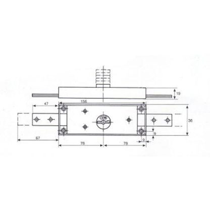 206 serratura serranda centrale 2 mandate - immagine 2