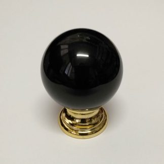 1174 pomolo in vetro nero diametro mm 35