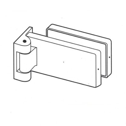 505V  cerniera con corpo anodizzato per porte in vetro con spessore da mm 8-10