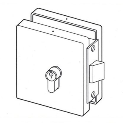 572V  serratura per porte in vetro con spessore da mm 8-12