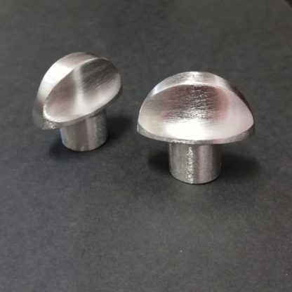 75727 Pomolo nikel satinato per Cilindro con codolo