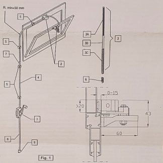 40168 Kit per finestre a Wasistas 250mm