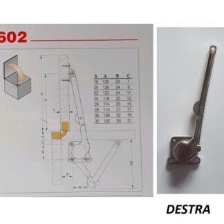 09/602 braccetto per bauli apertura verso l'alto