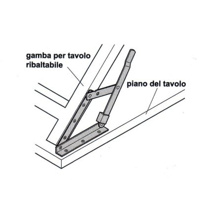 6419 supporto ad angolo pieghevole per tavoli e panche - immagine 2