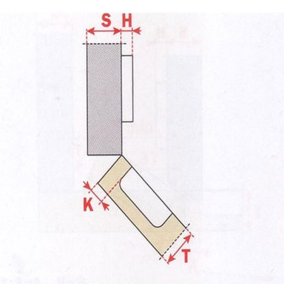 S108 cerniera per mobili Collo 45 - immagine 2