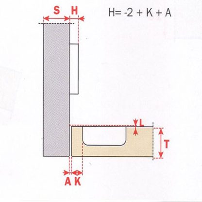 S105 cerniera per mobili sormonto 0 - immagine 2